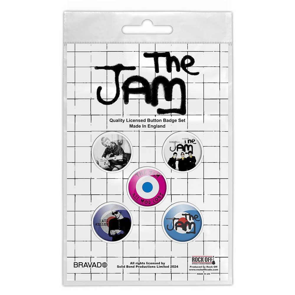 The Jam - All Mod Cons Bouton broche - Ensemble de 5 - Multicolore